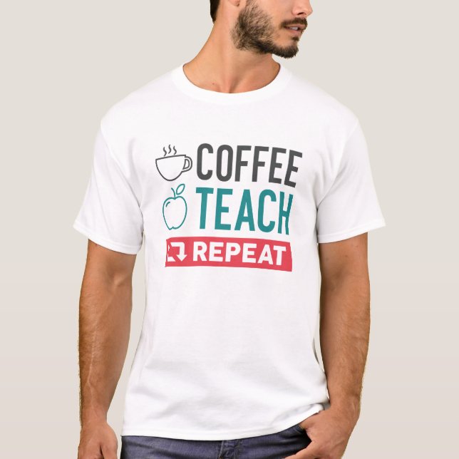 Camiseta Repetición de prueba de café (Anverso)