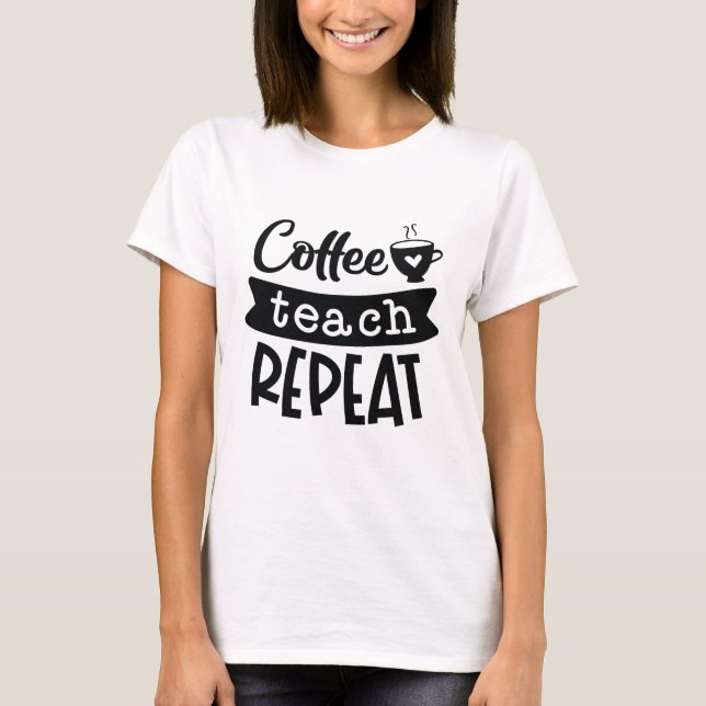 Camiseta Repetición de prueba de café (Anverso)
