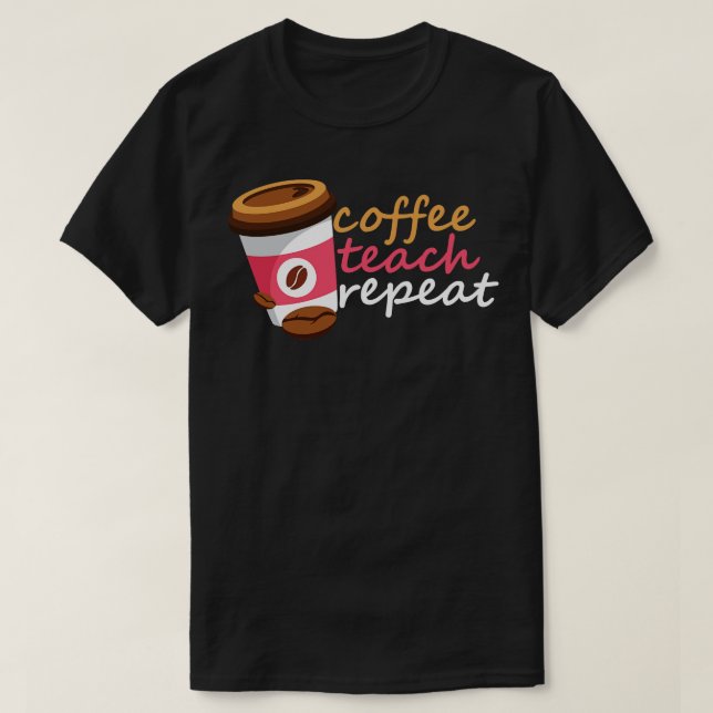 Camiseta Repetición de prueba de café (Diseño del anverso)