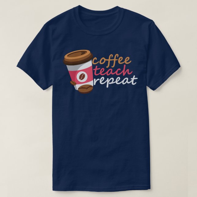 Camiseta Repetición de prueba de café (Diseño del anverso)