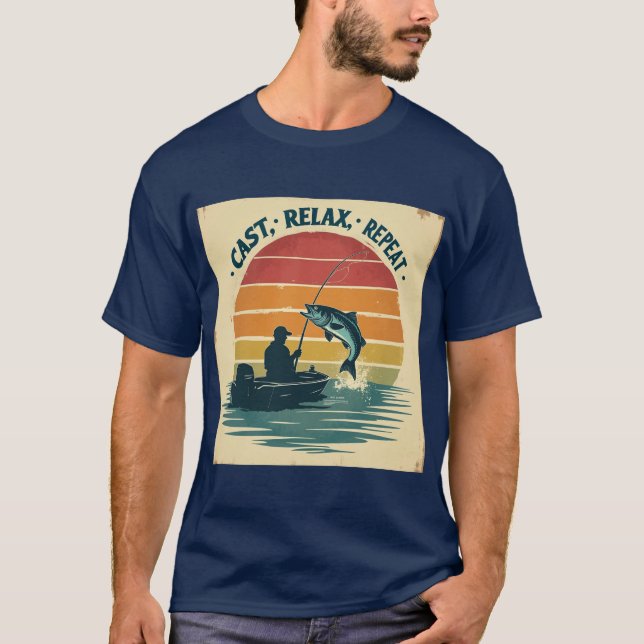 Camiseta Repetición de Relax en masa - Pesca (Anverso)