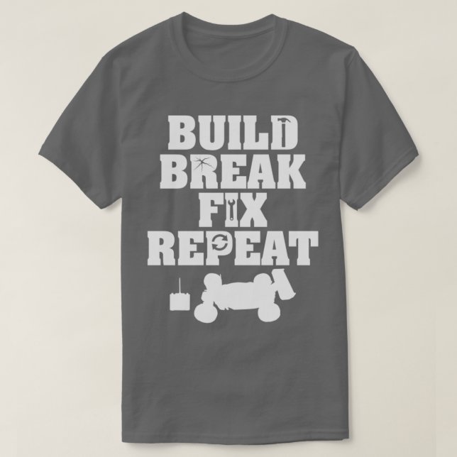Camiseta Repetición de reparación de rupturas de montaje Re (Diseño del anverso)