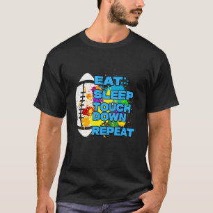 Camiseta Repetición de retoque de sueño en el fútbol americ