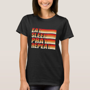Camiseta Repetición de rezo de amor a la comida cristiana