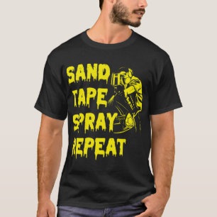 Camiseta Repetición de rociado de cinta de arena Repetición