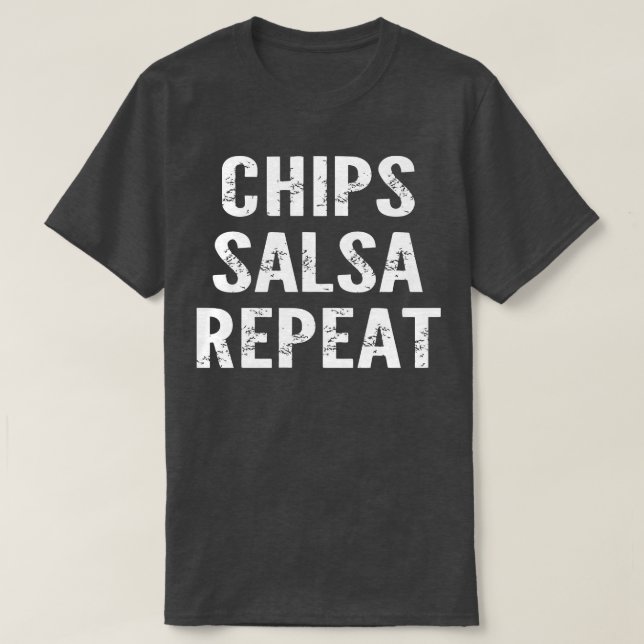 Camiseta Repetición de Salsa de Chips (Diseño del anverso)