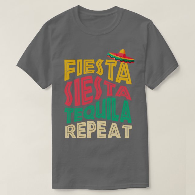 Camiseta Repetición de Siesta Tequila (Diseño del anverso)