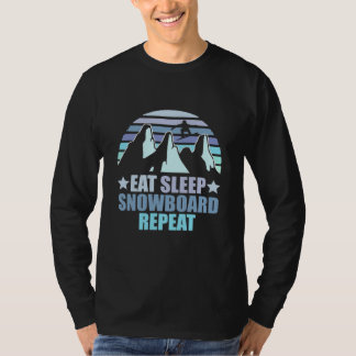 Camiseta Repetición de Snowboard de sueño