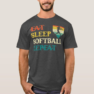 Camiseta Repetición de Softball Sleep Sleep para Chicas Ret