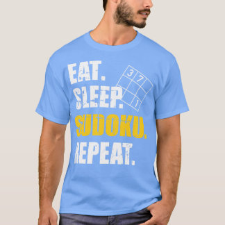 Camiseta Repetición de sudoku de sueño de consumo