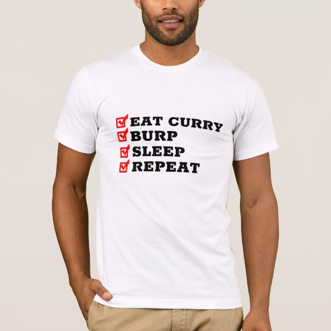 Camiseta Repetición de sueño de resquebrajadura de curry -  (Anverso)