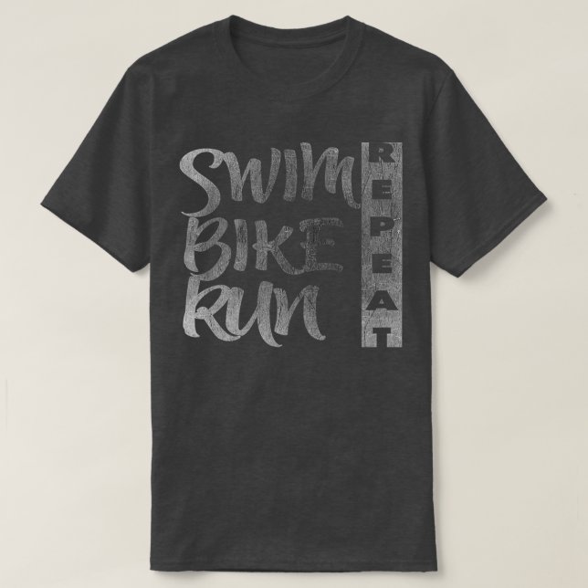 Camiseta Repetición de Swim Bike Run (Diseño del anverso)