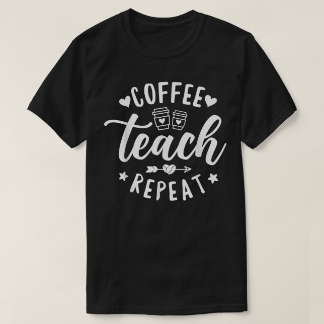 Camiseta Repetición De Teach De Café, Café De Maestros Esco (Diseño del anverso)
