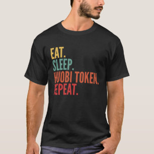 Camiseta Repetición de token huobi de cripto para comer huo