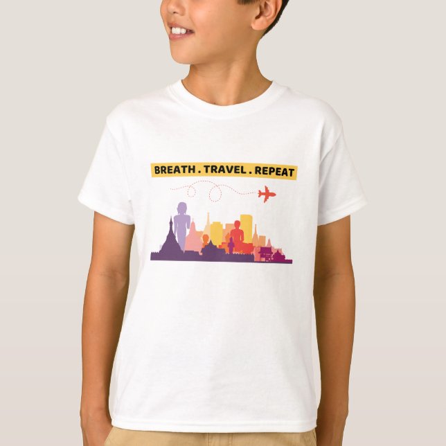 Camiseta REPETICIÓN DE VIAJE DE RESPIRACIÓN: Famosos monume (Anverso)