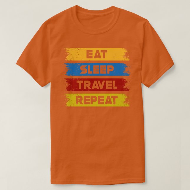Camiseta Repetición de viaje de sueño de Comer (Diseño del anverso)