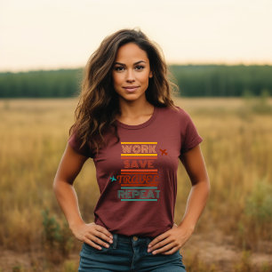 Camiseta Repetición de viaje para ahorrar trabajo - Aventur