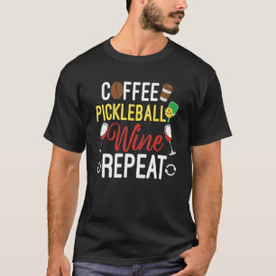 Camiseta Repetición De Vino De Bolas De Café Para Las Mujer