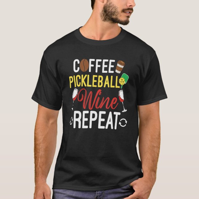 Camiseta Repetición De Vino De Bolas De Café Para Las Mujer (Anverso)