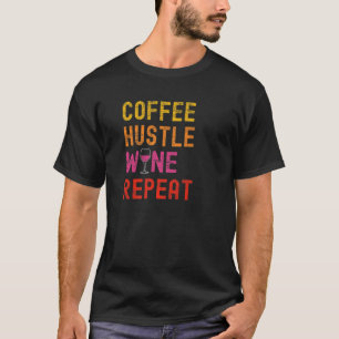 Camiseta Repetición De Vino De Castillo De Café Para Las Ma