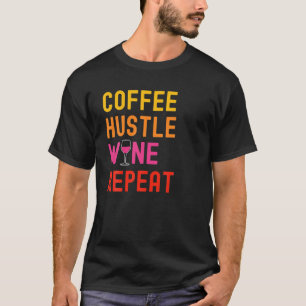 Camiseta Repetición De Vino De Castillo De Café Para Las Ma