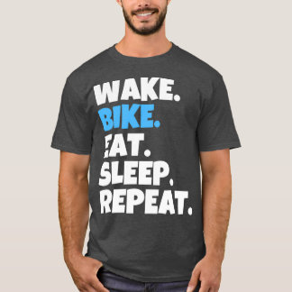 Camiseta Repetición de Wake Bike Eat Sleep