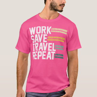 Camiseta Repetición de Wanderlust para ahorrar trabajo