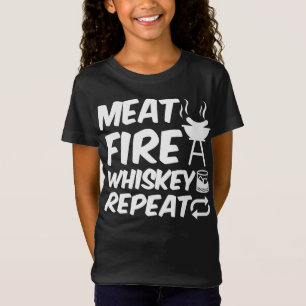 Camiseta Repetición de Whiskey de Fuego de Carne   Cera de 