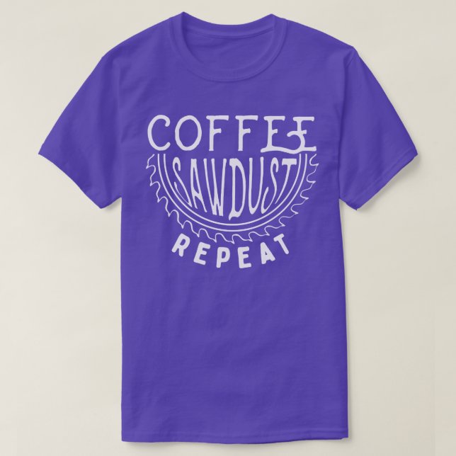Camiseta Repetición del aserrín del café (Diseño del anverso)