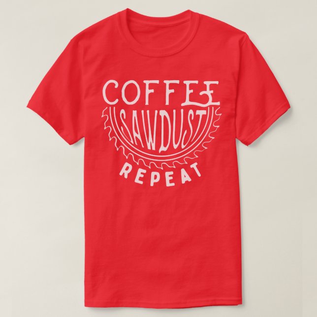Camiseta Repetición del aserrín del café (Diseño del anverso)