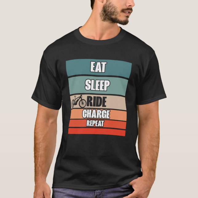 Camiseta Repetición del cargador Scooter Rider Retro Eat Sl (Anverso)