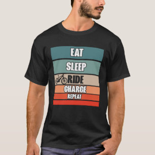Camiseta Repetición del cargador Scooter Rider Retro Eat Sl