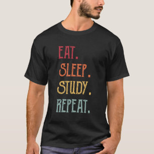Camiseta Repetición del estudio de sueño de Comer