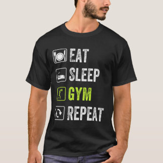Camiseta Repetición del Gimnasio de sueño de Comer - Fitnes