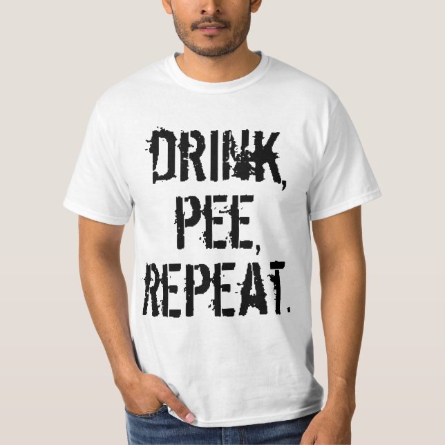 Camiseta Repetición del pis de la bebida (Anverso)