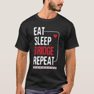 Camiseta Repetición del puente de sueño de Eat Sleep - Repr