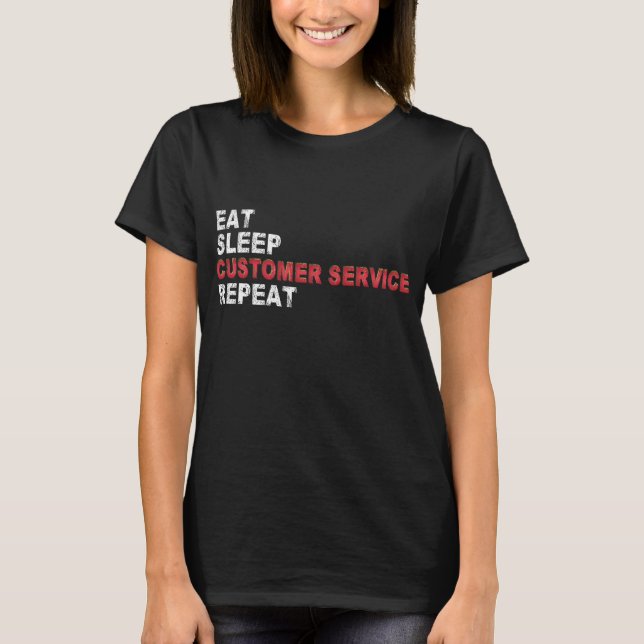 Camiseta Repetición del servicio al cliente de Eleep (Anverso)