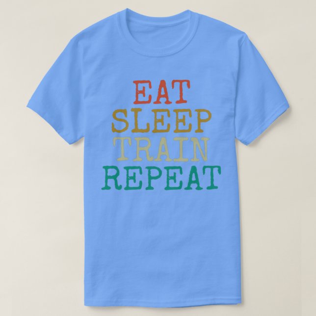 Camiseta Repetición del tren de sueño de Eat 2 (Diseño del anverso)