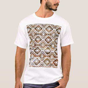Camiseta Repetición geométrica, fondo texturizado