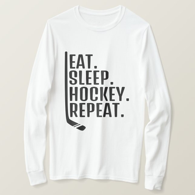 Camiseta repetida de hockey sobre sueño (Anverso del diseño)