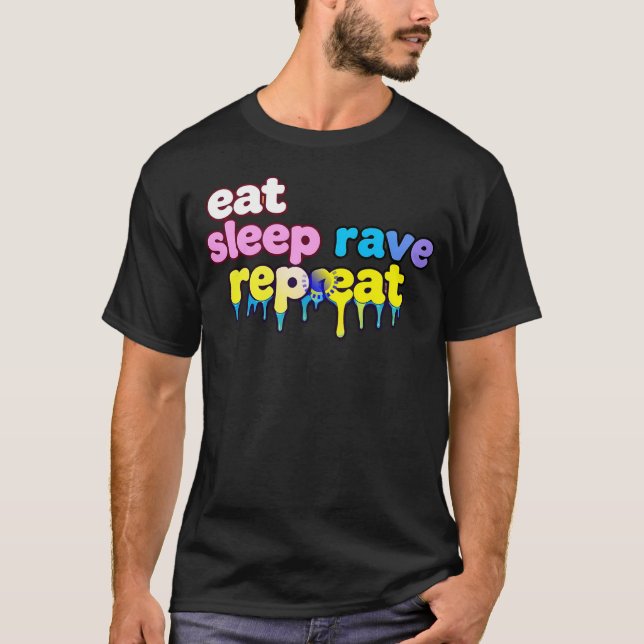 Camiseta repetida de la Rave del Sueño Psicodélica (Anverso)