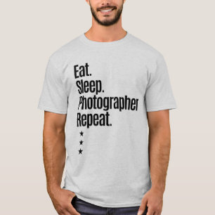 Camiseta Repetir al fotógrafo que duerme