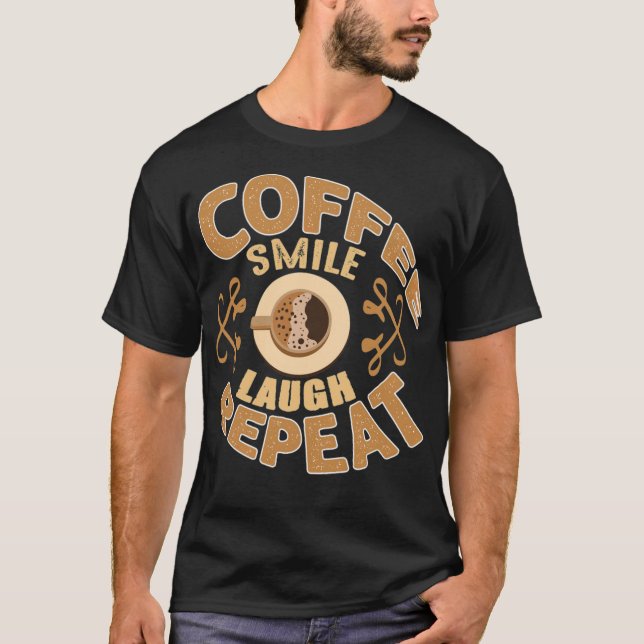 Camiseta Repetir capuchino caliente (Anverso)
