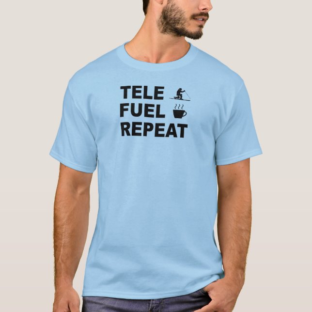 Camiseta Repetir combustible tele (Anverso)