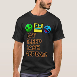Camiseta Repetir Dash Dormir Videojuego Geometría Videojuga