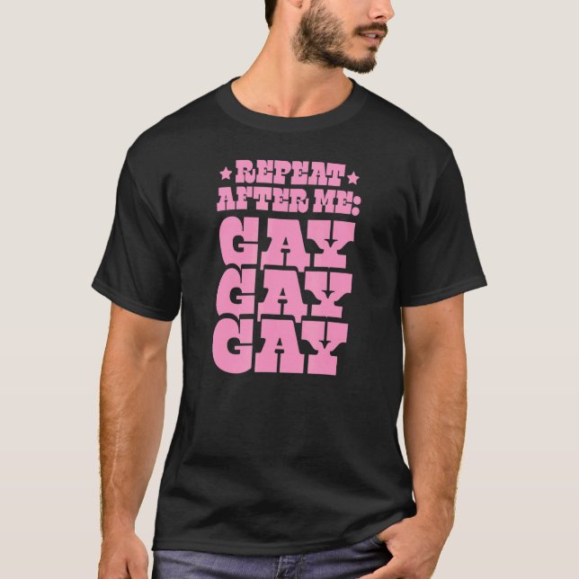 Camiseta Repetir después de mi gay liberal Florida Lgbtq Al (Anverso)