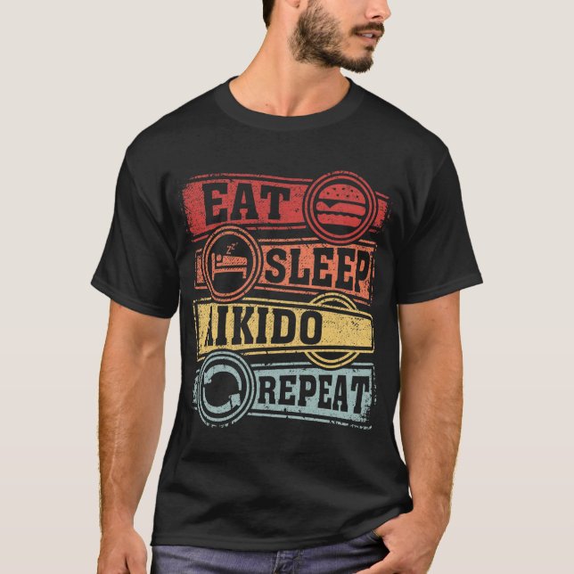 Camiseta Repetir el Aikido de Sueño (Anverso)