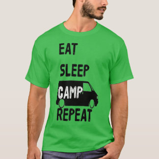Camiseta REPETIR EL CAMPO DE DORMIR DE COMIDA T4 negro