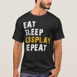 Camiseta repetir el cosplay de dormir