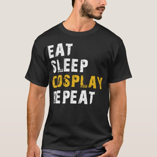 Camiseta repetir el cosplay de dormir (Anverso)